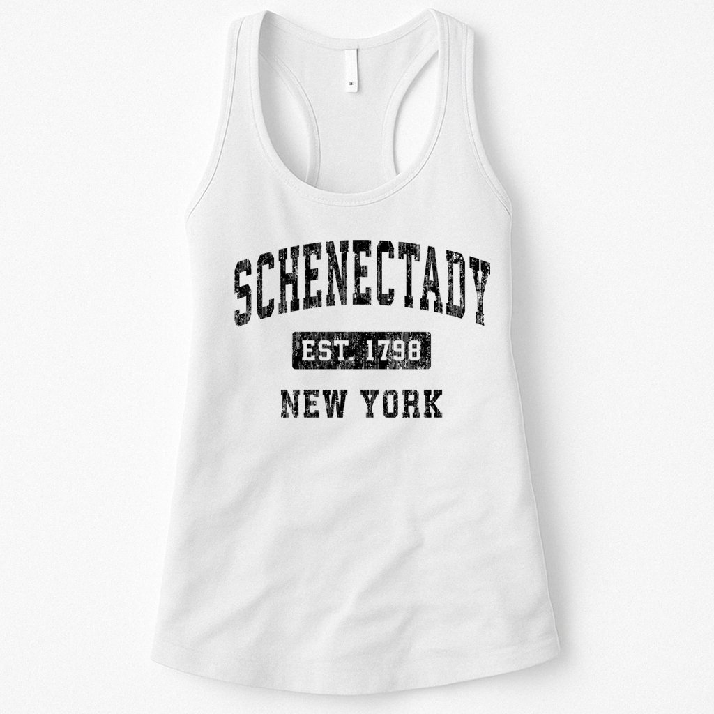 Schenectady New York Ny Vintage Established Sports Design Womens Tank Top
