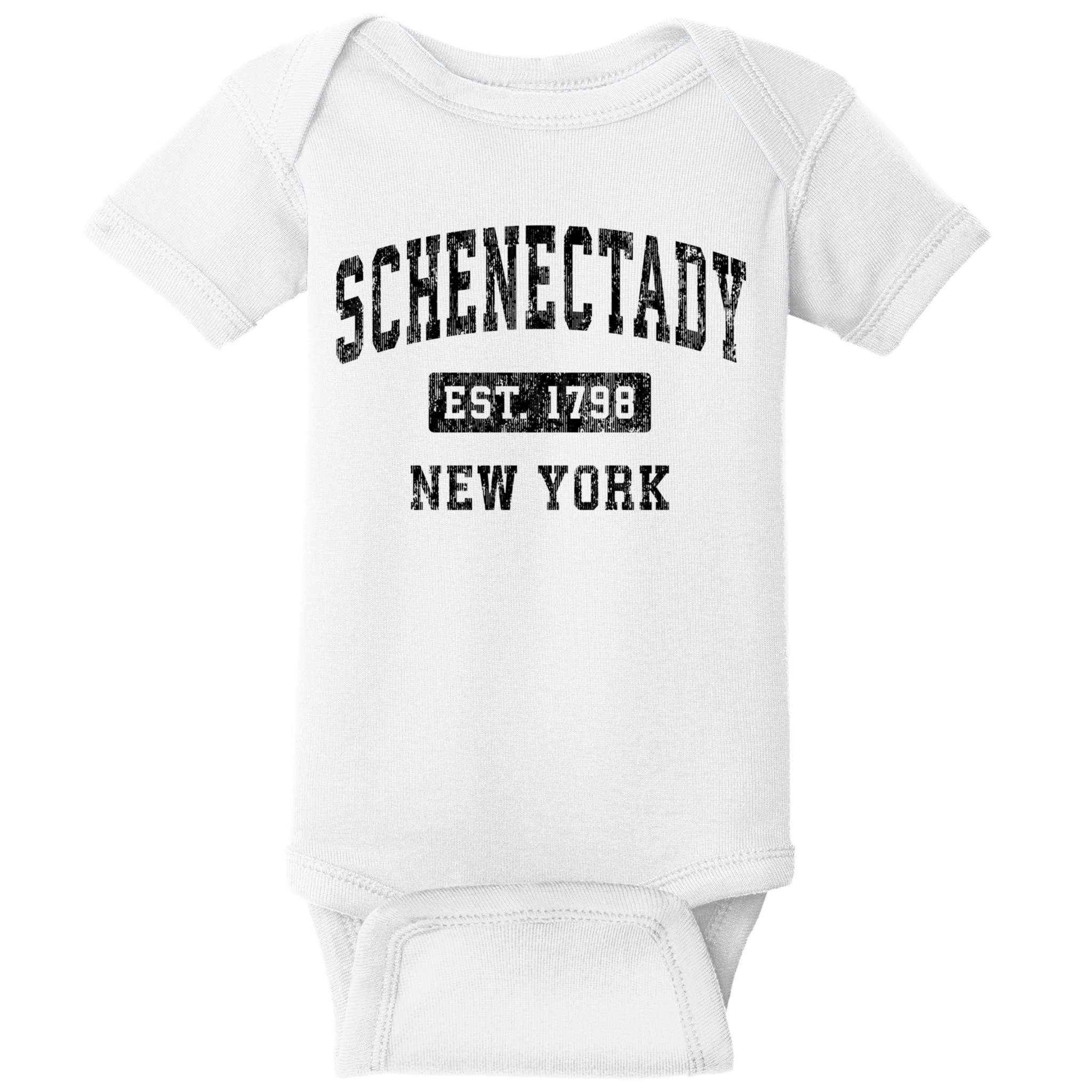 Schenectady New York Ny Vintage Established Sports Design Baby Bodysuit