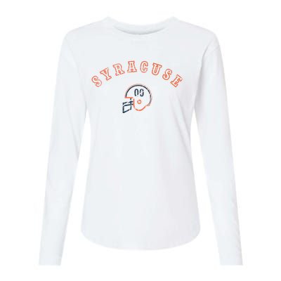 Syracuse, New York Womens Cotton Relaxed Long Sleeve T-Shirt