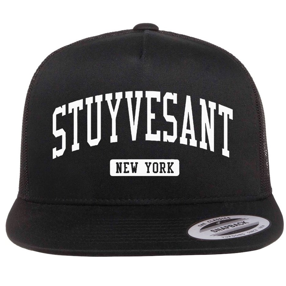 Stuyvesant New York Ny Vintage Athletic Sports Design Flat Bill Trucker Hat