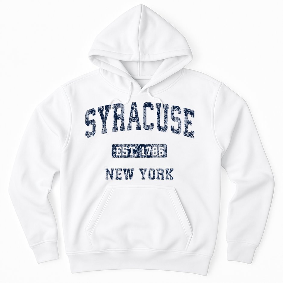 Syracuse New York Ny Vintage Athletic Sports Hoodie
