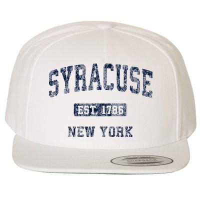 Syracuse New York Ny Vintage Athletic Sports Wool Snapback Cap
