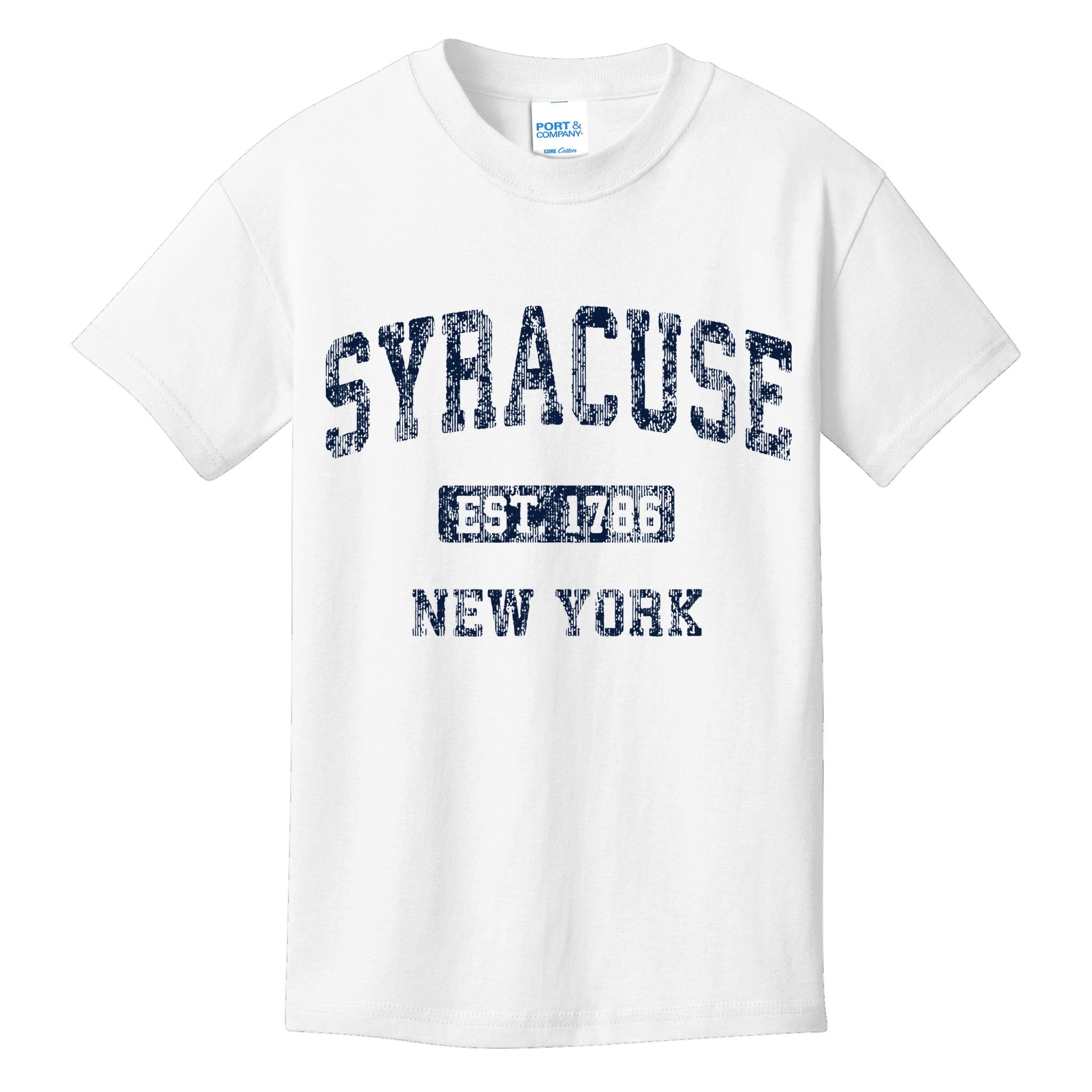 Syracuse New York Ny Vintage Athletic Sports Kids T-Shirt