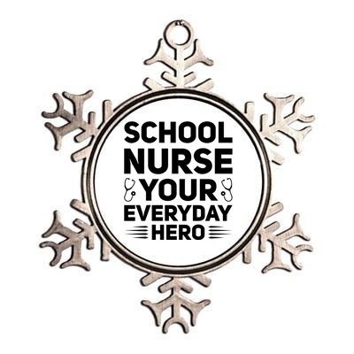 School Nurse Your Everyday Hero School Nurses Gift Metallic Star Ornament