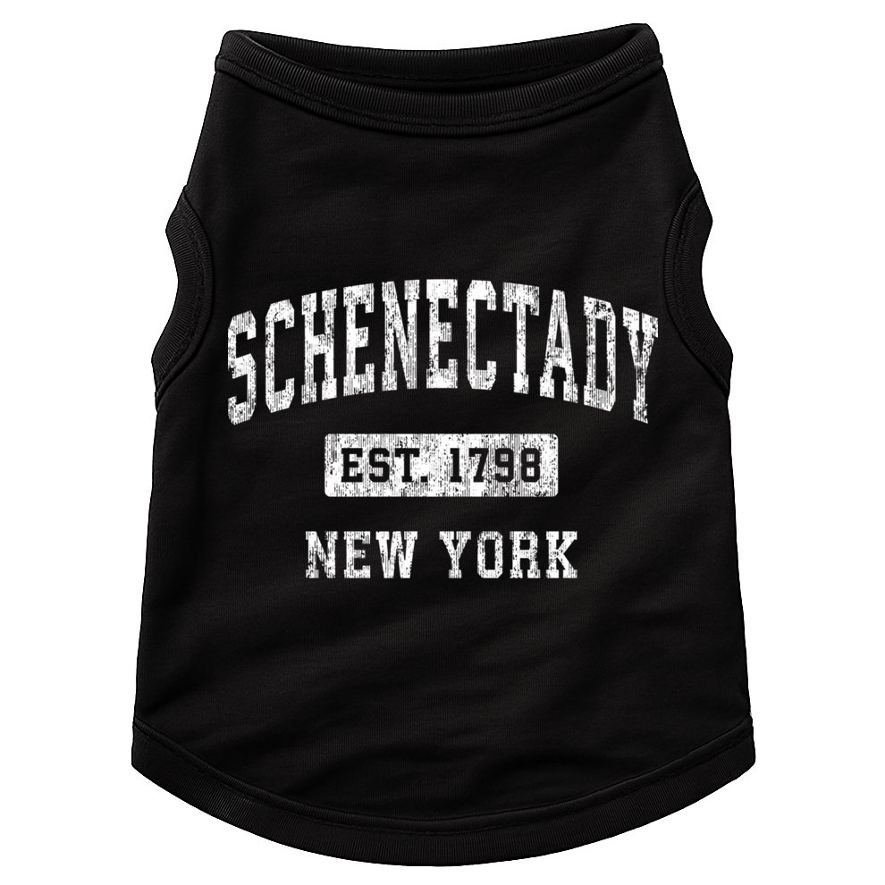 Schenectady New York Ny Vintage Established Sports Design Doggie Tank