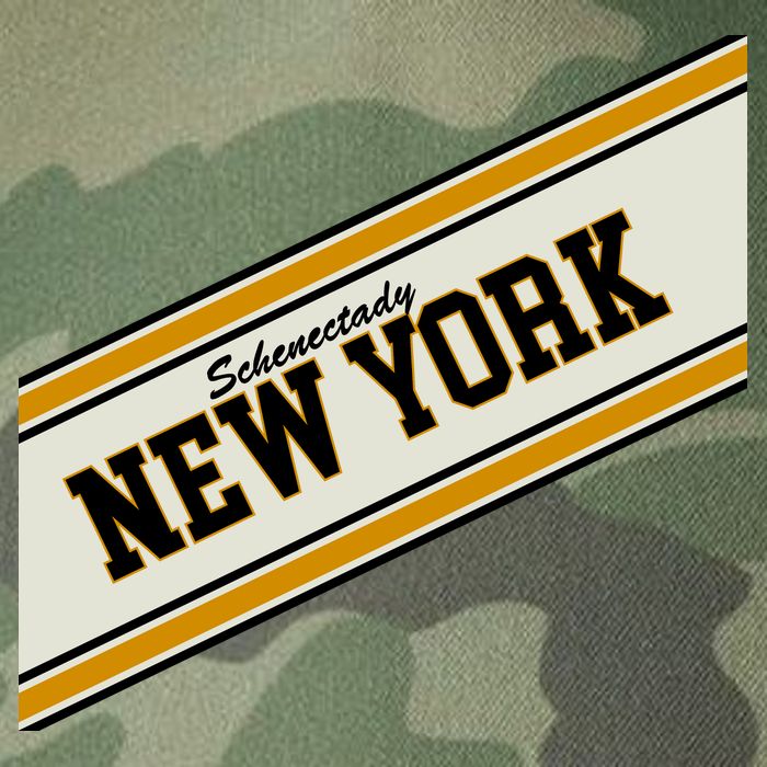 Schenectady New York Varsity Logo Legacy Tie Dye Trucker Hat
