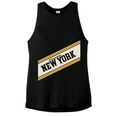 Schenectady New York Varsity Logo Ladies PosiCharge Tri-Blend Wicking Tank