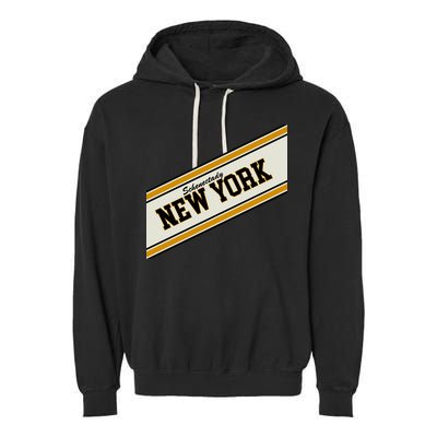 Schenectady New York Varsity Logo Garment-Dyed Fleece Hoodie