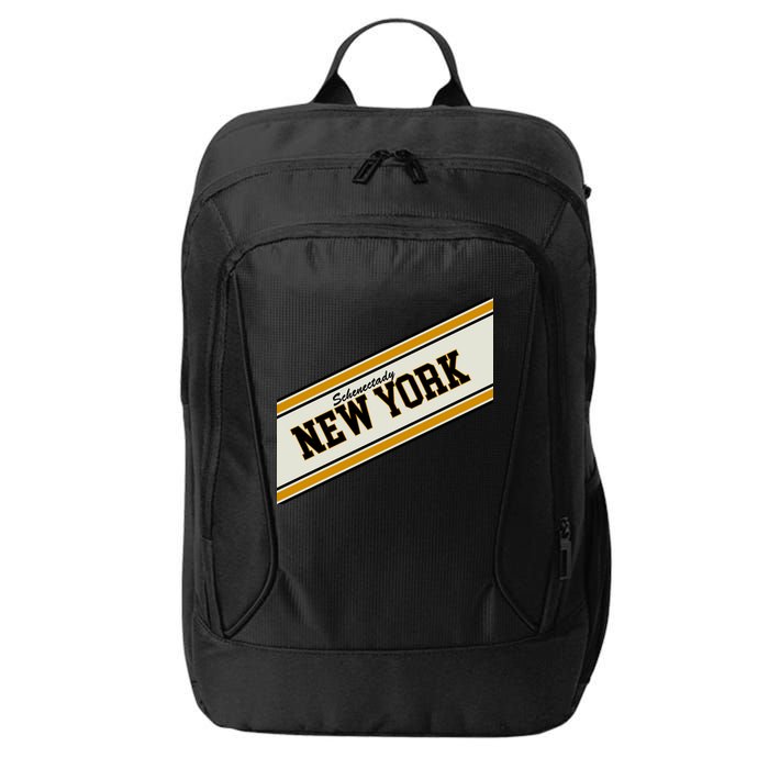 Schenectady New York Varsity Logo City Backpack