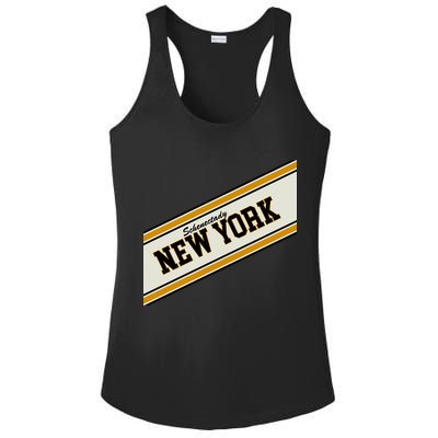 Schenectady New York Varsity Logo Ladies PosiCharge Competitor Racerback Tank