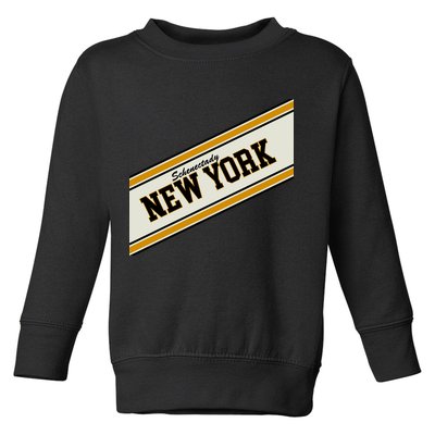 Schenectady New York Varsity Logo Toddler Sweatshirt