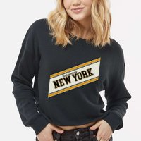 Schenectady New York Varsity Logo Cropped Pullover Crew