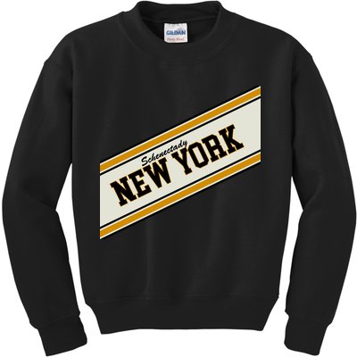Schenectady New York Varsity Logo Kids Sweatshirt