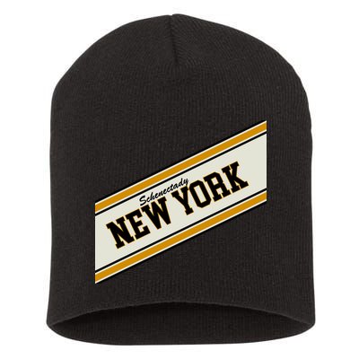 Schenectady New York Varsity Logo Short Acrylic Beanie