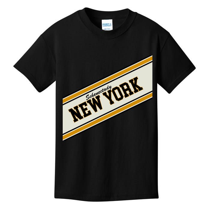 Schenectady New York Varsity Logo Kids T-Shirt