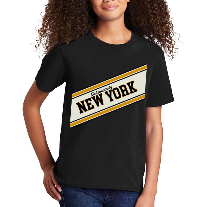 Schenectady New York Varsity Logo Kids T-Shirt