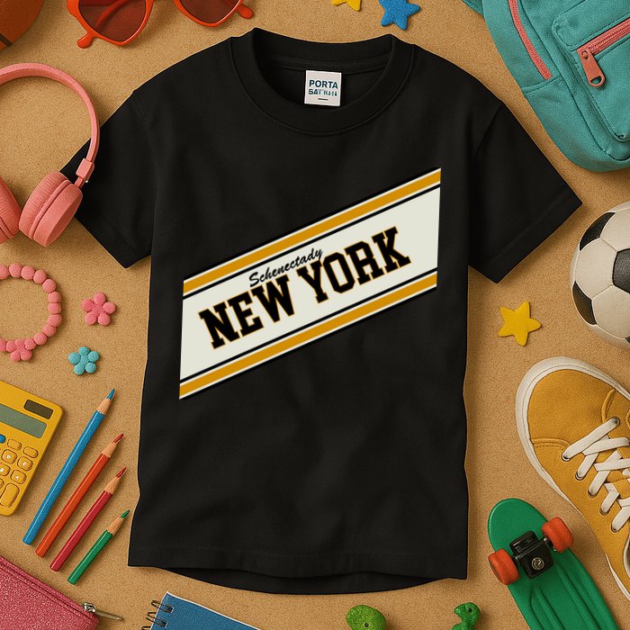 Schenectady New York Varsity Logo Kids T-Shirt
