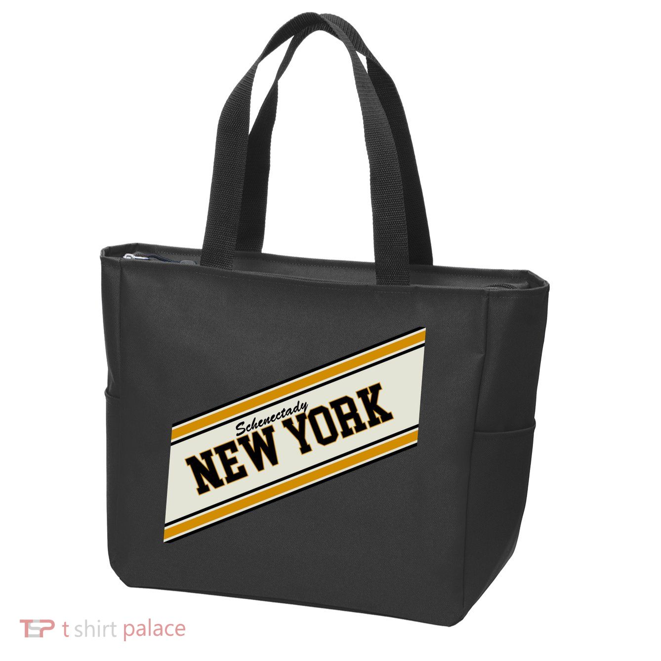 Schenectady New York Varsity Logo Zip Tote Bag