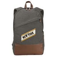 Schenectady New York Varsity Logo Cotton Canvas Backpack