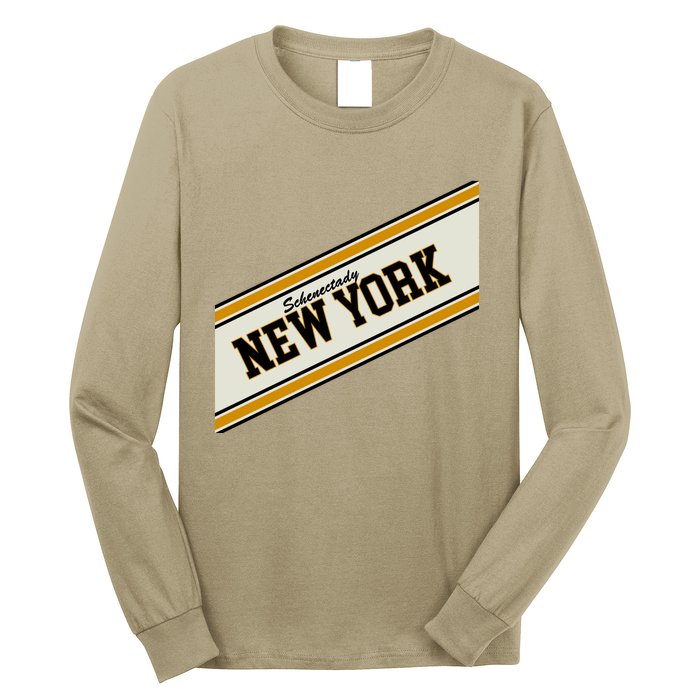 Schenectady New York Varsity Logo Long Sleeve Shirt