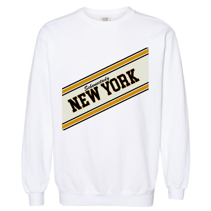 Schenectady New York Varsity Logo Garment-Dyed Sweatshirt
