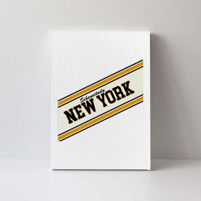 Schenectady New York Varsity Logo Canvas