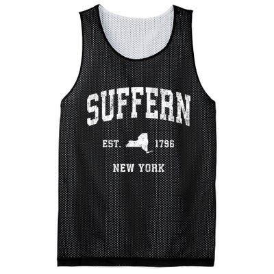 Suffern New York Ny Vintage Established Athletic Sports Design Mesh Reversible Basketball Jersey Tank