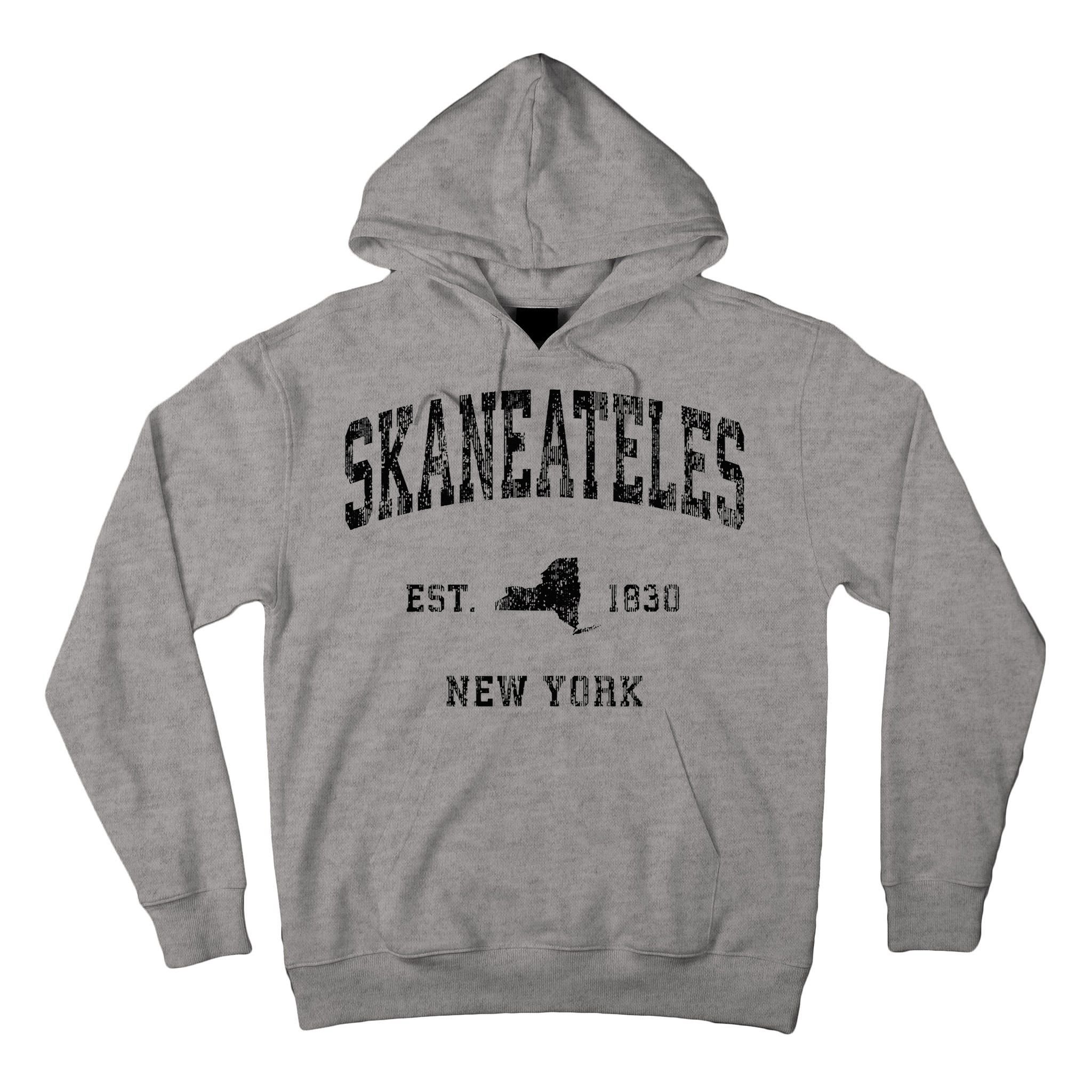 Skaneateles New York Ny Vintage Athletic Black Sports Design Tall Hoodie
