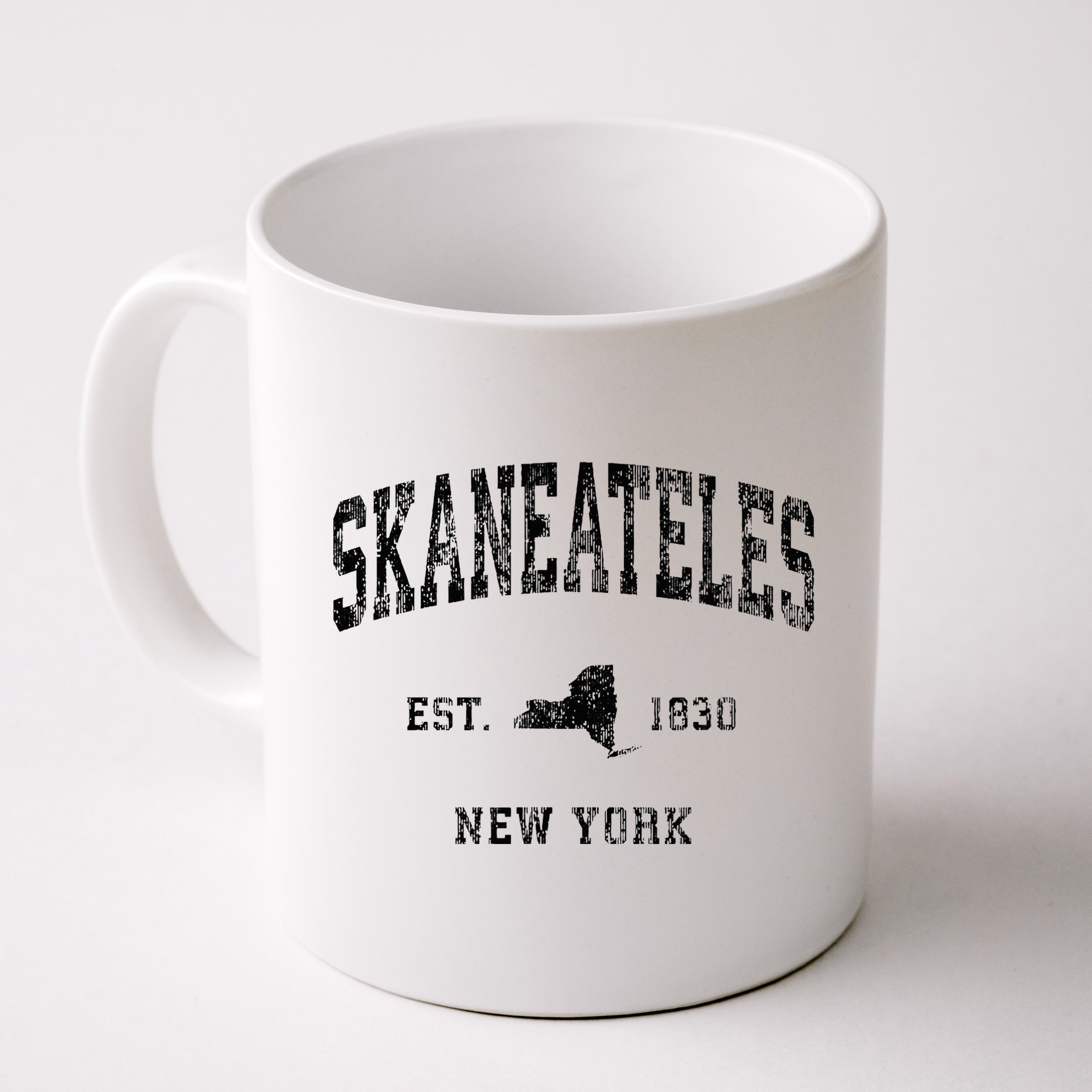 Skaneateles New York Ny Vintage Athletic Black Sports Design Mug