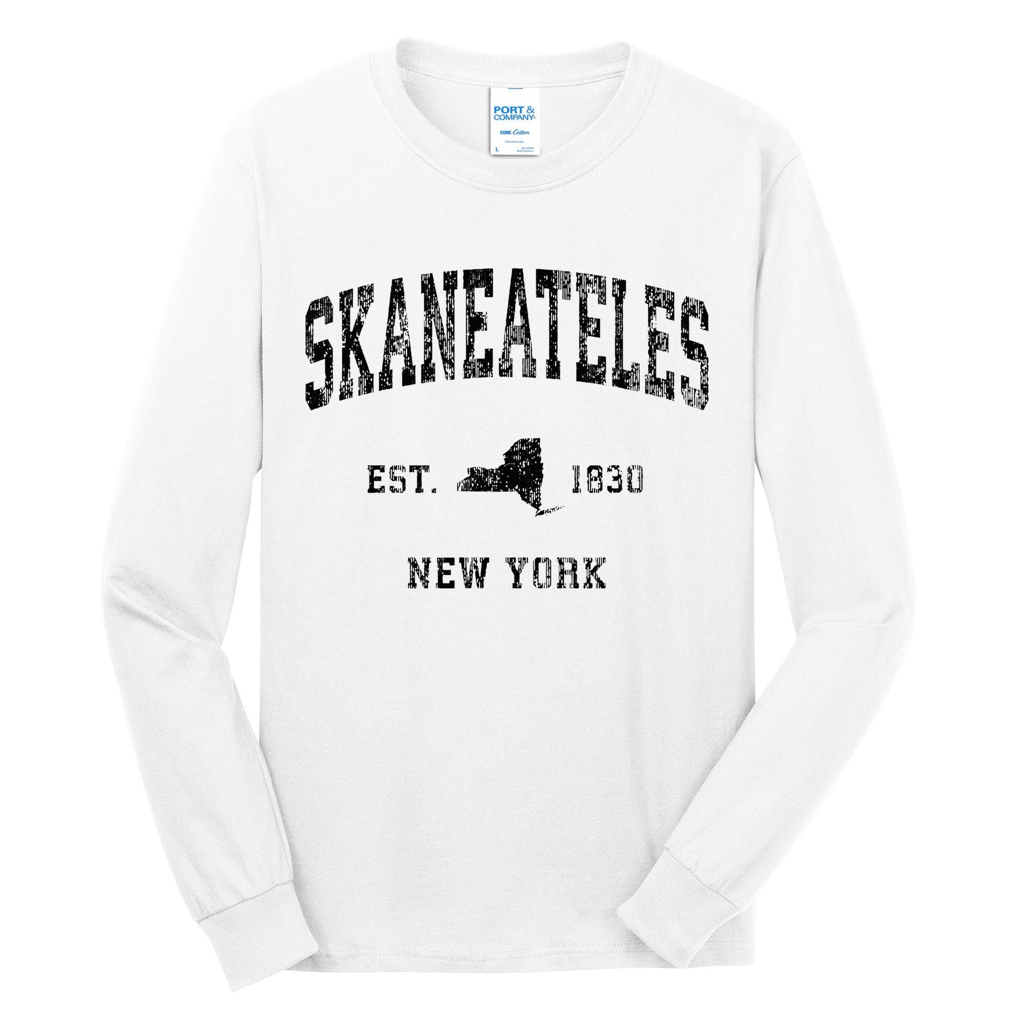 Skaneateles New York Ny Vintage Athletic Black Sports Design Tall Long Sleeve T-Shirt