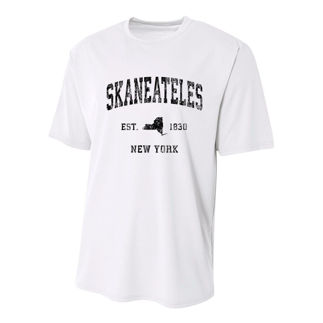 Skaneateles New York Ny Vintage Athletic Black Sports Design Youth Performance Sprint T-Shirt
