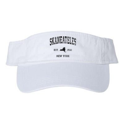 Skaneateles New York Ny Vintage Athletic Black Sports Design Visor