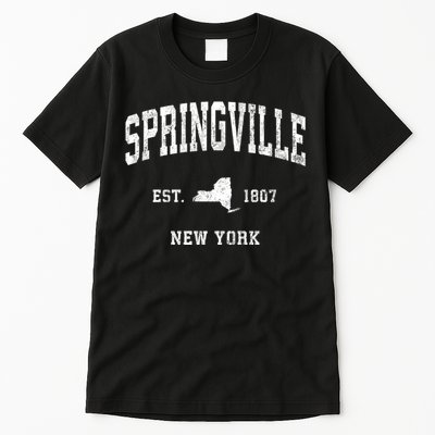 Springville New York Ny Vintage Athletic Tall T-Shirt