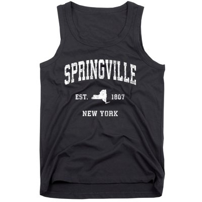 Springville New York Ny Vintage Athletic Tank Top