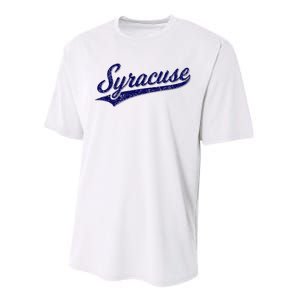 Syracuse New York Varsity Script Classic Sports Jersey Style Performance Sprint T-Shirt