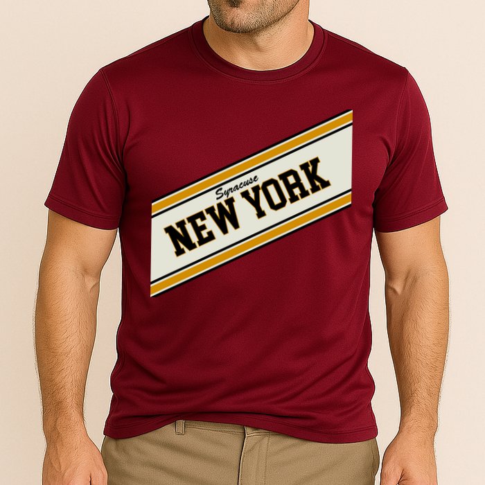Syracuse New York Varsity Logo Cooling Performance Crew T-Shirt