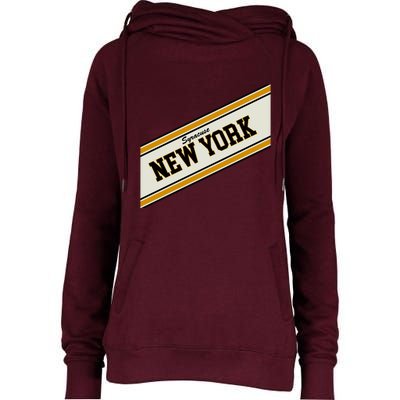 Syracuse New York Varsity Logo Womens Funnel Neck Pullover Hood