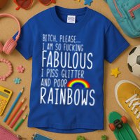 So Fabulous I Piss Glitter And Poop Rainbows Kids T-Shirt