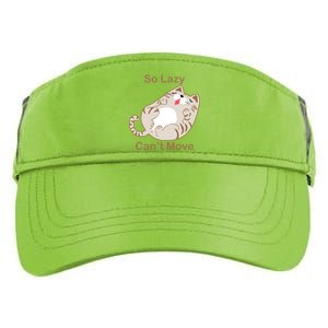 So Lazy Can't Move Funny Fat Cat Adult Drive Performance Visor