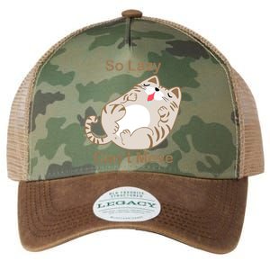 So Lazy Can't Move Funny Fat Cat Legacy Tie Dye Trucker Hat