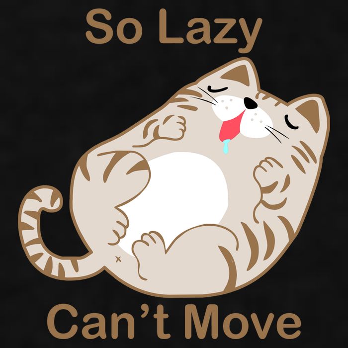So Lazy Can't Move Funny Fat Cat Ladies PosiCharge Tri-Blend Wicking Tank