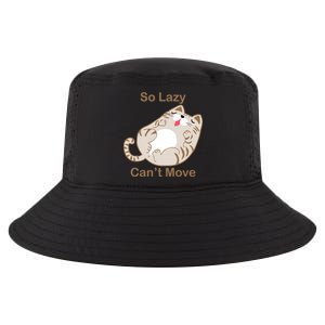 So Lazy Can't Move Funny Fat Cat Cool Comfort Performance Bucket Hat