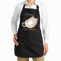 So Lazy Can't Move Funny Fat Cat Apron