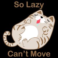 So Lazy Can't Move Funny Fat Cat Full-Length Apron With Pockets
