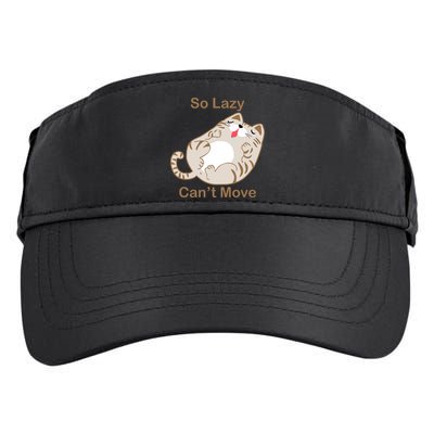 So Lazy Can't Move Funny Fat Cat Adult Drive Performance Visor