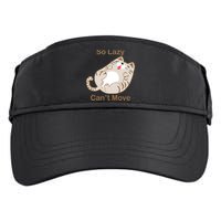 So Lazy Can't Move Funny Fat Cat Adult Drive Performance Visor