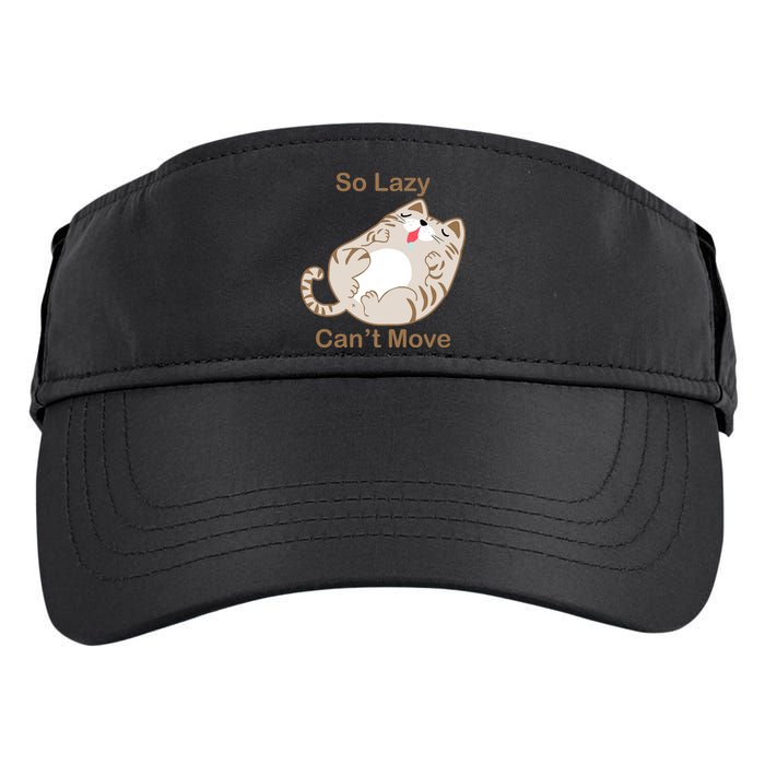 So Lazy Can't Move Funny Fat Cat Adult Drive Performance Visor