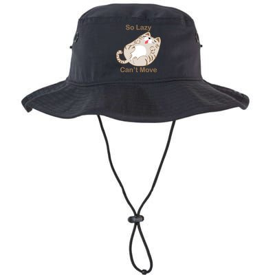So Lazy Can't Move Funny Fat Cat Legacy Cool Fit Booney Bucket Hat