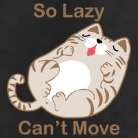 So Lazy Can't Move Funny Fat Cat Knit Cap Winter Beanie