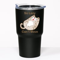 So Lazy Can't Move Funny Fat Cat Tumbler